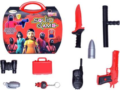 tommy toy squid game set Gun Toy with Police Role Play Toy Suitcase set
