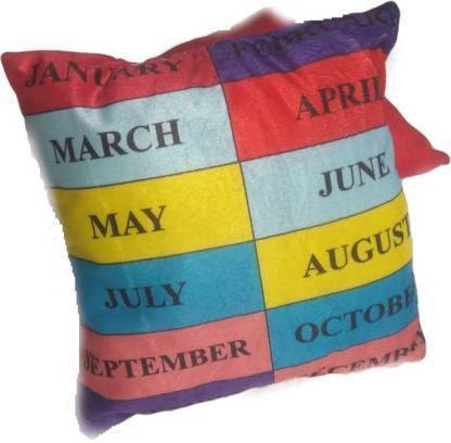 MK Enterprises Calendar alphabet nursery line pillow for kids Design  - 30 cm