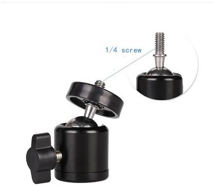 SOJUBA Clamp Tripod Mount Ball Head with 1/4" Screw Thread Base Camera Mount Adapter Tripod, Tripod Ball Head, Monopod, Monopod Kit, Tripod Bracket, Tripod Clamp, Tripod Kit