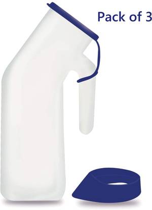 Wellstar Unisex Portable and Safe Medical Grade Plastic Urine pot Pack of 3 Urine Pot