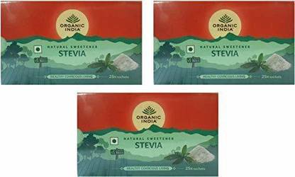ORGANIC INDIA Natural Sweetener Stevia 25N Sachets 75g Sweetener