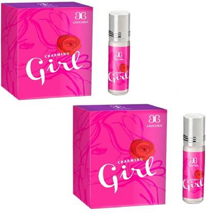 AROCHEM Set of 2 Charming Girl Attar ithar concentrated perfume free from alcohol Floral Attar