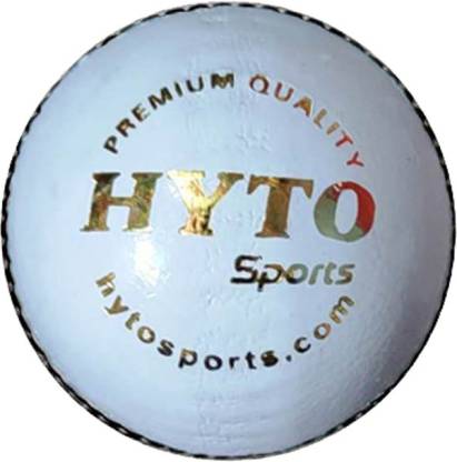 HYTO Sports Leather ball White - 4 Piece Cricket Leather Ball
