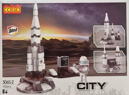 HALO NATION Space Rocket & Launching Pad Satellite Building Block Toys Aerospace Nano Blocks