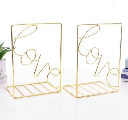 oddpod Gold Love Metal Bookends Iron Book End