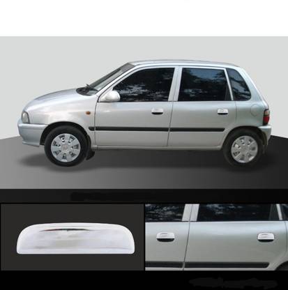 GARGROUP Door handle Chrome cover ZEN 1994 to 1999 set of 4pc Chrome Maruti Zen Side Garnish