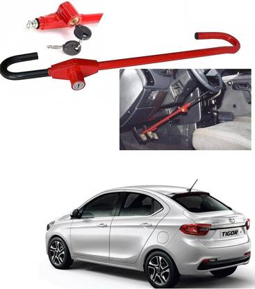 AuTO ADDiCT Car Steering Wheel Lock With 2 Keys Anti thef Device For TATA TIGOR Wheel Lock
