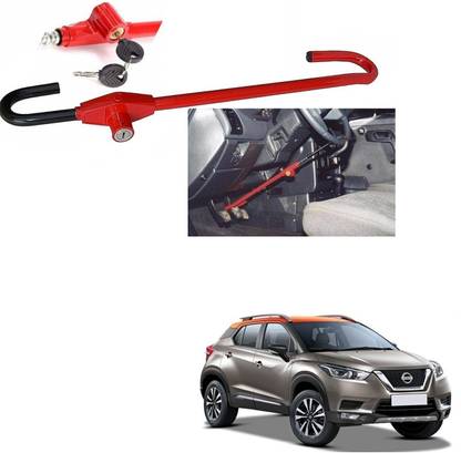 AuTO ADDiCT Car Steering Wheel Lock With 2 Keys Anti thef Device For NISSAN MAGNITE Wheel Lock