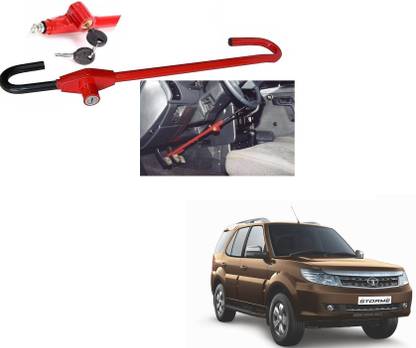 AuTO ADDiCT Car Steering Wheel Lock With 2 Keys Anti thef Device For TATA SAFARI Wheel Lock