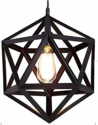 AHUJAINTERNATIONAL Matte-Black Finish-Modern Edison Style Hanging Pendant Light Bulb Not Included Pendant Lamp Ceiling Lamp