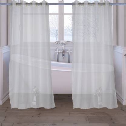 Parda Online 213 cm (7 ft) Polyester Semi Transparent Door Curtain Single Curtain