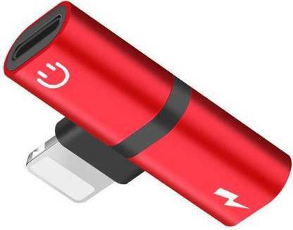 ICECLOUD USB Type C Cable 2 A 1 m Headphone Splitter Lightning connector for ISO phone Phone Converter iOS) Red