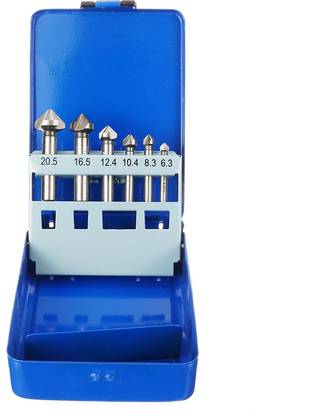 AY HAND TOOLS AND POWER TOOLS 6pcs 3-edge Chamfer Cutter 90 Degree Chamfering Drill Bit 6.3-20.5mm