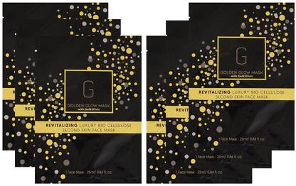 MYEONG Pro Formulated Golden Glow Facial Sheet Mask with colloidal Gold  Face Shaping Mask