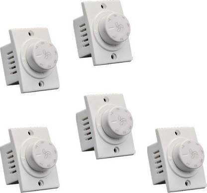 ASHIRWAD Socket 7 Step, Fan Regulator (Pack of 5) Step-Type Button Regulator
