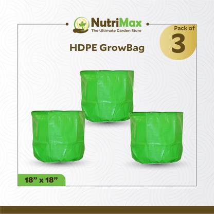 NutriMax Plant Growbags 18 inch x 18 inch Pack of 3 Grow Bag