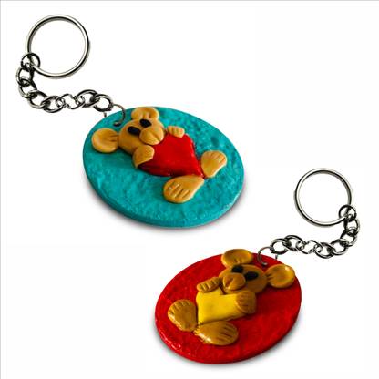 curious crafters beautiful handmade key chain set of-2 Key Chain