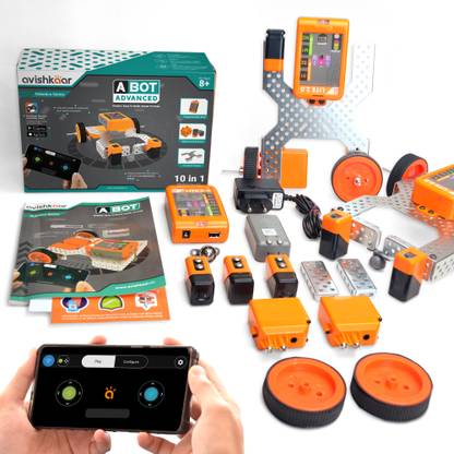 Avishkaar ABot Advanced Kit, 10 in1 DIY Robotics & Coding Kit,60+ Parts,Best Gift for Kids