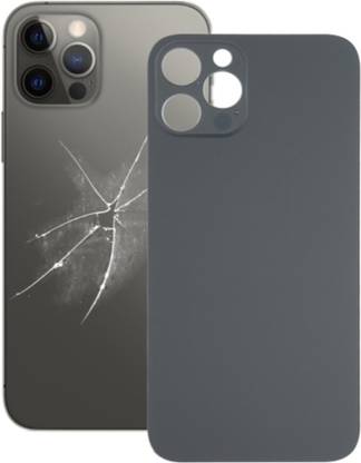 celfixindia APPLE IPHONE 12 PRO MAX BACK BLACK COLOUR GLASS REPLACEMENT WITH ADHESIVE GLUE Back Panel