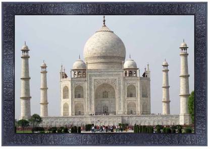pnf Taj Mahal art Wood Frames with Acrylic Sheet (Glass)10975 Digital Reprint 10 inch x 14 inch Painting