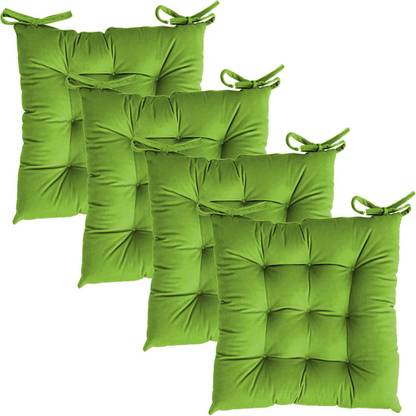 Texlux Cotton Solid Chair Pad Pack of 4