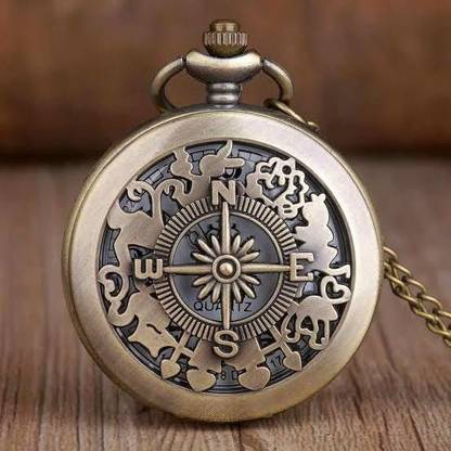 PDY Fashion E S W N POCKET WATCH KEYCAHIN POCKET WATCH Bronze Bronze Pocket Watch Chain