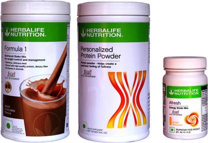 Herbalife Nutrition FORMULA 1SHAKE CHOCOLATE &PROTIEN POWDER 400 G AFRESH ENERGY DRINK GINGER Plant-Based Protein