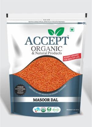 ACCEPT ORGANIC Organic Red Masoor Dal (Split)