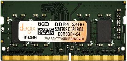 Dolgix 2400MHz 8GB Laptop/Notebook RAM (Memory) SO-DIMM | DDR4 8 GB Laptop (1Rx8 Single Rank) 3 Years Warranty (Made in India))