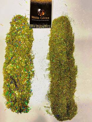 Mahir Glitter Lemon Rainbow Glitter & Fiber Specially for Nail Art & Makeup 10 gm each