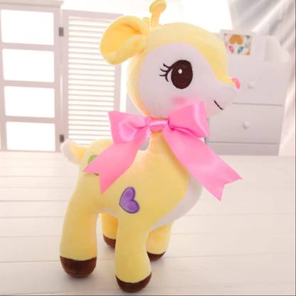 MGN Soft Cute Plum Deer Plush Toys For Kids, for Cuddling, Cuddling Toy  - 35 cm