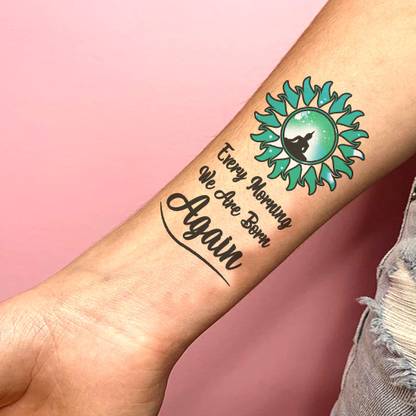komstec Gautam Buddha Ji Quotes Tattoo Temporary Tattoo For Male And Female Tattoo