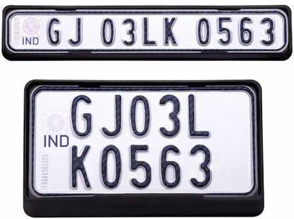 Shubham Bike Number Plate Frame (Standard Size for All Bikes) (Front & Back) Bike Number Plate