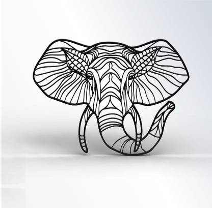 Layerr Mandala Elephant Face Wall Hanging & Sculpture Living Room Décor