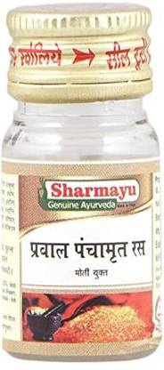 SHARMAYU Prawal Panchamrit Ras (M.Y), 10 Tabs.