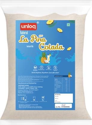 unloq La Pina Colada (Pineapple Coconut) Instant Drink Mix Powder | 100% Natural