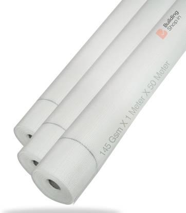 Buildingshop Fiber Glass Mesh 145 Gsm (1 Meter X 50 Meter) For Waterproofing /Plastering mesh Crack Filler