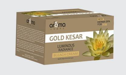 AlAroma Leafs Gold Kesar Bleach Cream|250g Bleach Cream+50g Activator+25g Pre Bleach Cleanser
