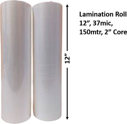 GBT Lamination Roll High Gloss 12inch , 37micron , 150meter (2inch Core) A4 Laminating Sheet