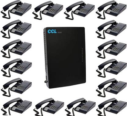 CCL Intercom System CLI (Caller ID) with x16 (C11) Set, (Black) Corded Landline Phone