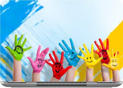 imbue Smiling Hands high quality vinyl Laptop Decal 15.6