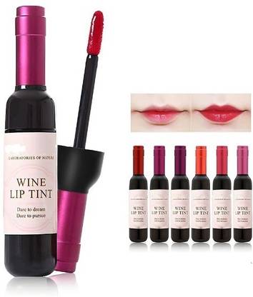 VBA 6 Colors Matte Liquid Lipstick Wine LipTint LipGloss MakeUp LipSticks WineBottle