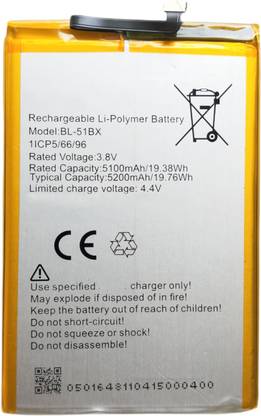 FULL CELL Mobile Battery For  Infinix Note 8 Note 8i X683 / Hot 10 X682 / X682B / X682C BL-51BX 5200mAh