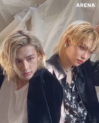 Hyunjin And Lee Felix Stray Kids K-Pop Matte Finish Poster Paper Print