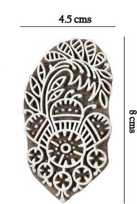 Global Art Traders New Wooden Block - Artistic Design Printing Block - Paper Craft Block Printing Blocks