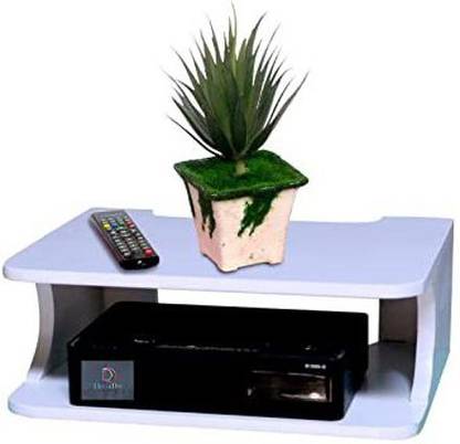 Alluringwood Double layer wall mounted Wooden set top box holder Wooden Wall Shelf
