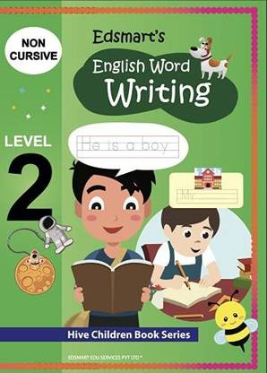 Edsmart English Writing Books- Three Letter Word And Sentence Writing Practice Book, Fun And Educational 4 Line Handwriting Practice Books For Kids For 4-7 Years | Word Writing Book Set With Worksheets For CBSE