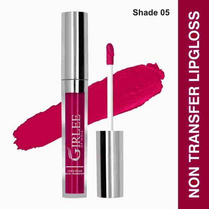makeupmania Girlee Non Transfer Liquid Lipstick, Matte Lip Color, # 05 Deep Magenta