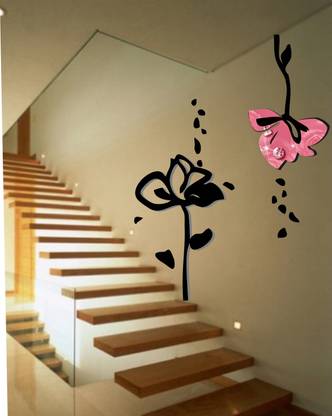 wildartcreation 48 cm Flower Wall Murals for Living Room Bedroom Sofa Backdrop Tv Wall Background Self Adhesive Sticker