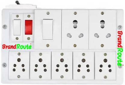 BrandRoute Reo Havells 7 Sockets Heavy Duty Power Strip With-4 Metre copper Wire plug 7  Socket Extension Boards
